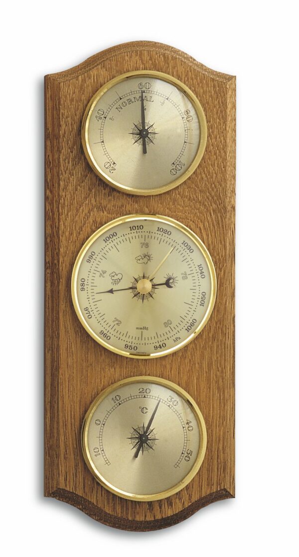 Analogue Weather Station Made of Solid Wood 20.1000