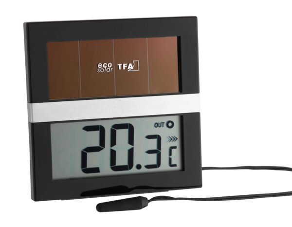 Digital Solar Indoor-Outdoor Thermometer ECO SOLAR 30.1038