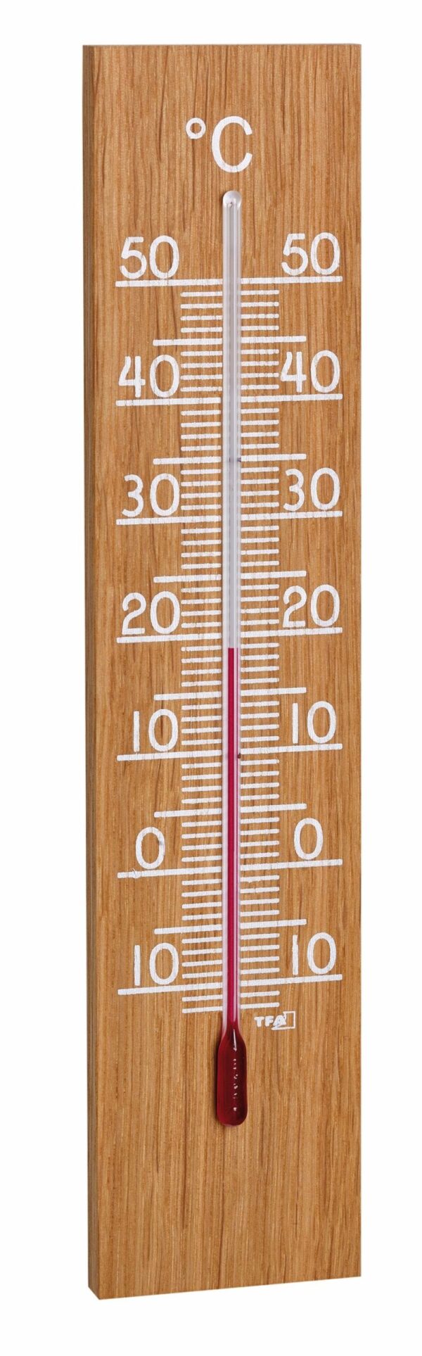 Analogue Indoor Thermometer Made of Oak 12.1054