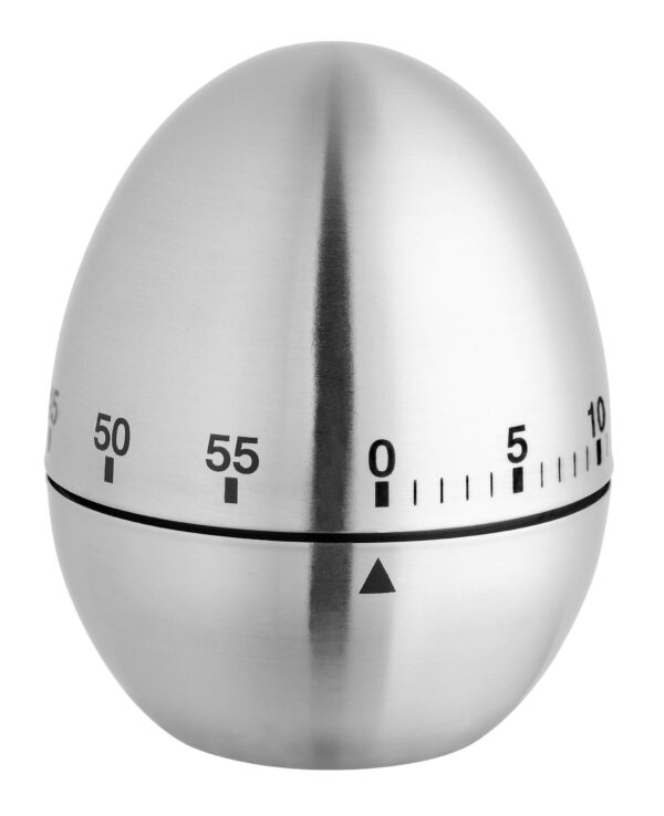 Analogue Kitchen Timer Made of Stainless Steel EGG 38.1026