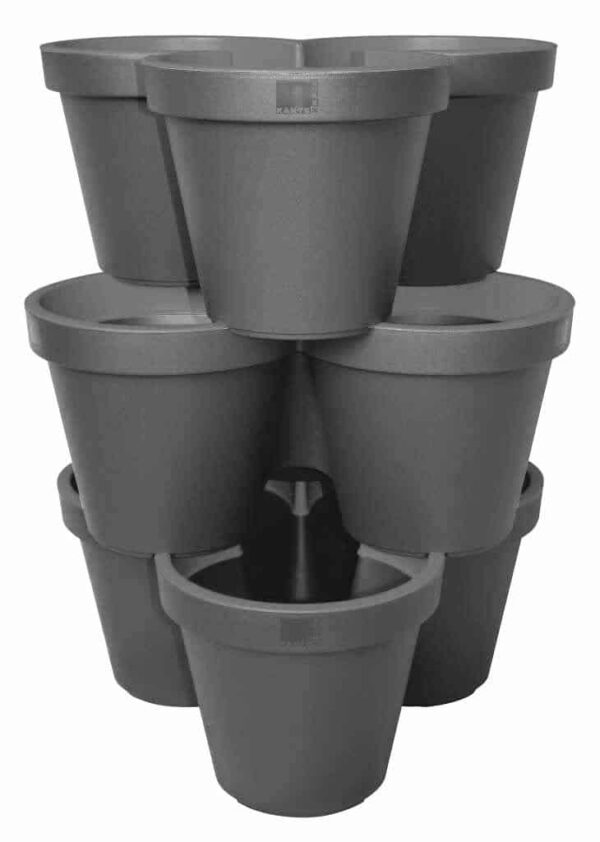 Set of 3 E & K Plastic Plant Pot Column Stackable