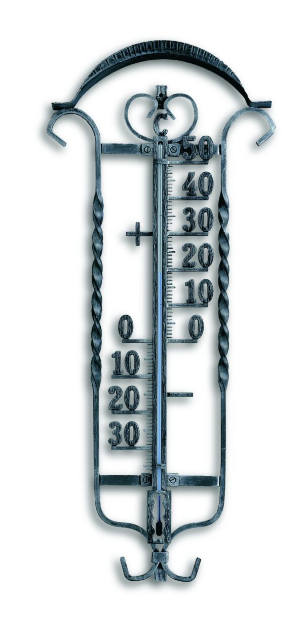 Analogue outdoor thermometer made of wrought iron 12.5007