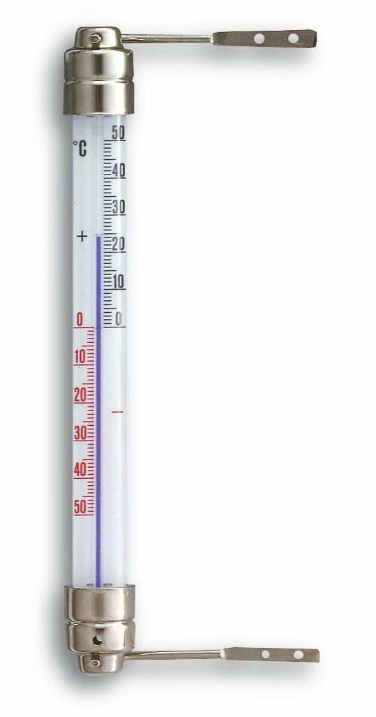 Analogue Window Thermometer with Metal Holder 14.5000