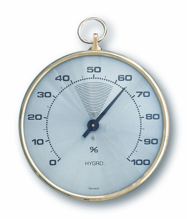 Analogue Hygrometer with Brass Ring 44.1002