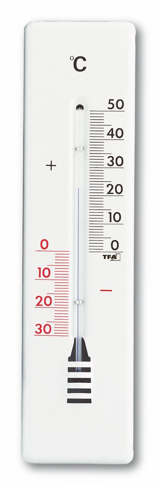 Analogue Indoor-Outdoor Thermometer Made of Metal 12.2009