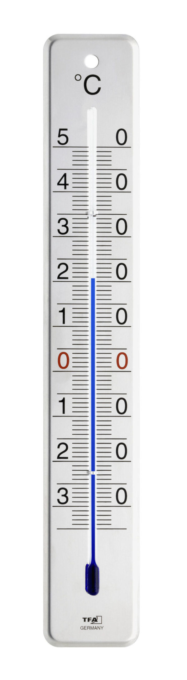 Analogue Indoor-Outdoor Thermometer Made of Stainless Steel 12.2046