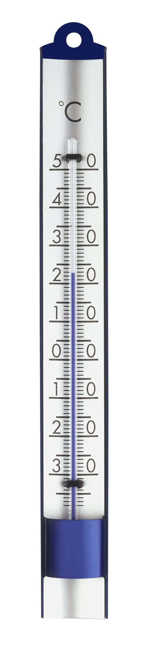 Analogue indoor-outdoor thermometer made of aluminium 12.2047