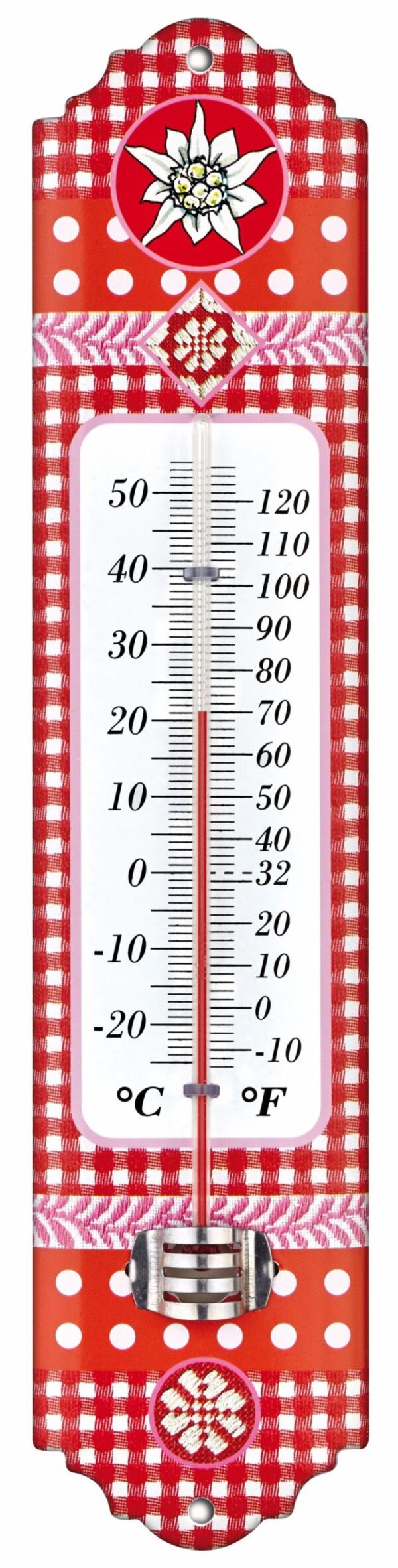 Analogue Indoor-Outdoor Thermometer Made of Metal 12.2052