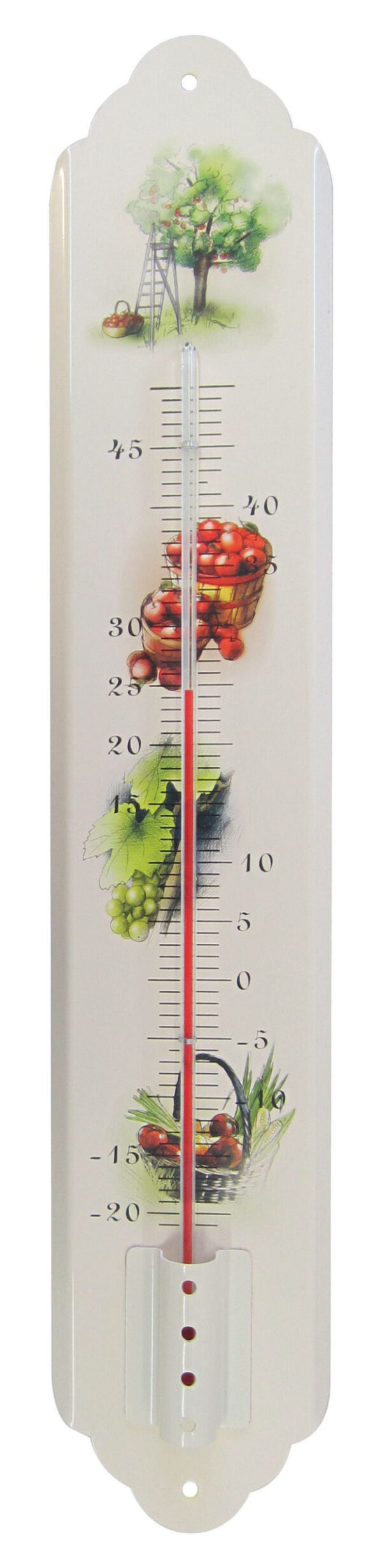 Analogue indoor-outdoor thermometer made of metal 12.2058