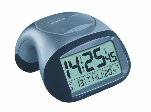 Digital Radio-controlled Alarm Clock in Modern Design RING RING 98.1017