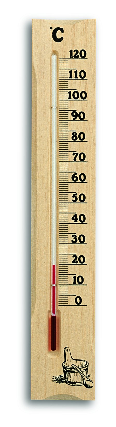 Analogue Sauna Thermometer Made of Pine 40.1000