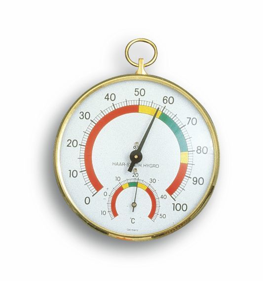 Analogue Thermo-Hygrometer with Brass Ring 45.2000