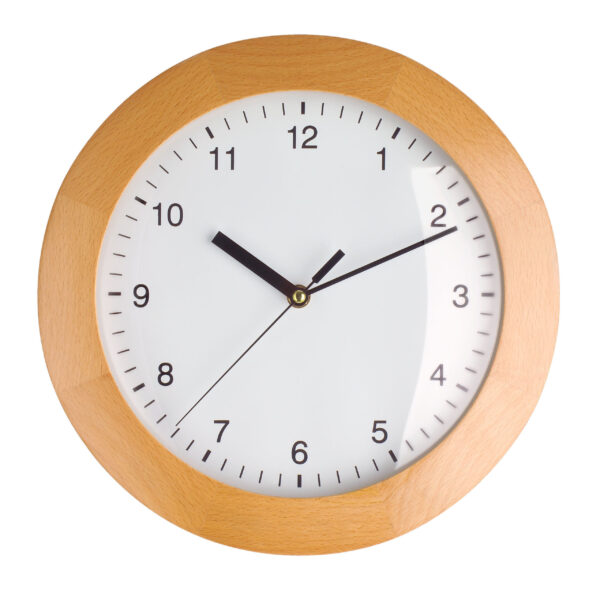 Analogue Wall Clock with Frame Made of Beech 98.1064