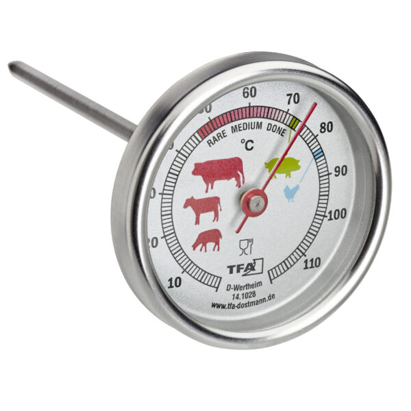 Analogue Roast Thermometer of Stainless Steel 14.1028