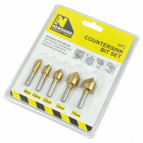 5pc titanium countersink set