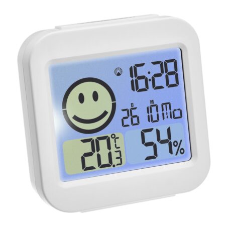 Digital radio-controlled alarm clock with thermo-hygrometer 30.5049