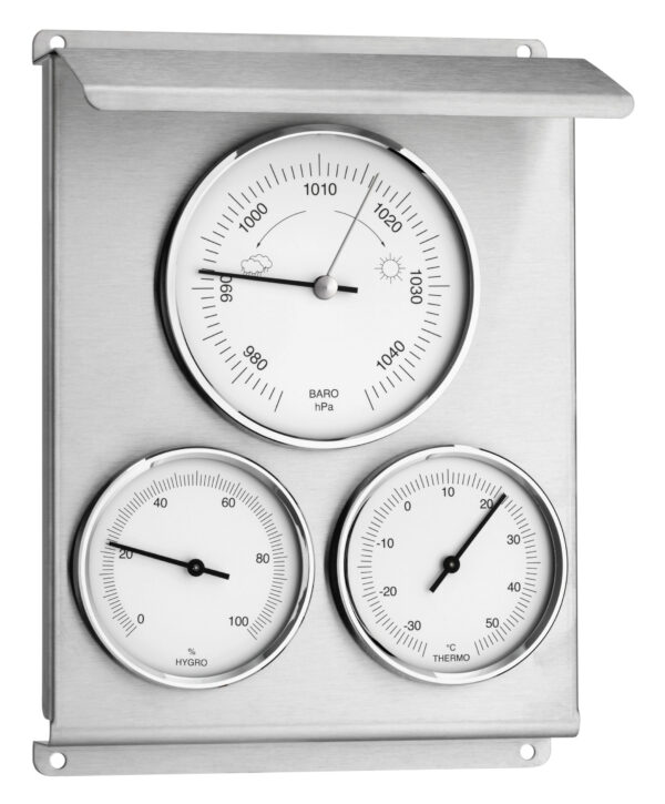 Analogue Outdoor Weather Station Made of Stainless Steel 20.2010