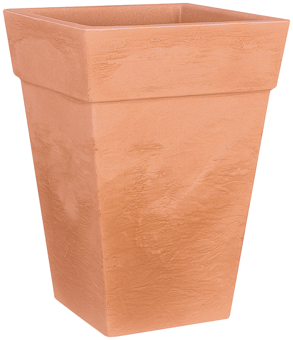 Bologna square pot 40 cm Textured Terracotta 119 040 37