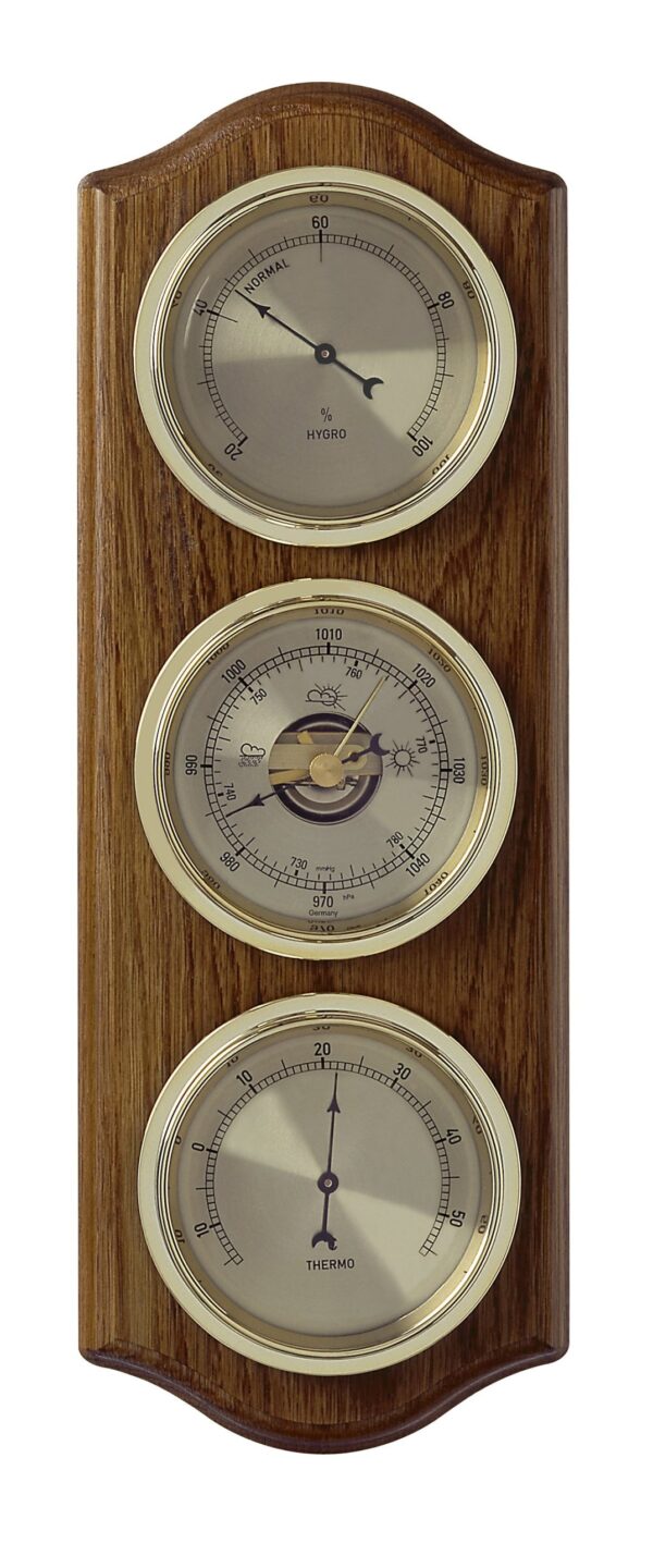 Analogue Weather Station Made of Solid Wood 20.1076