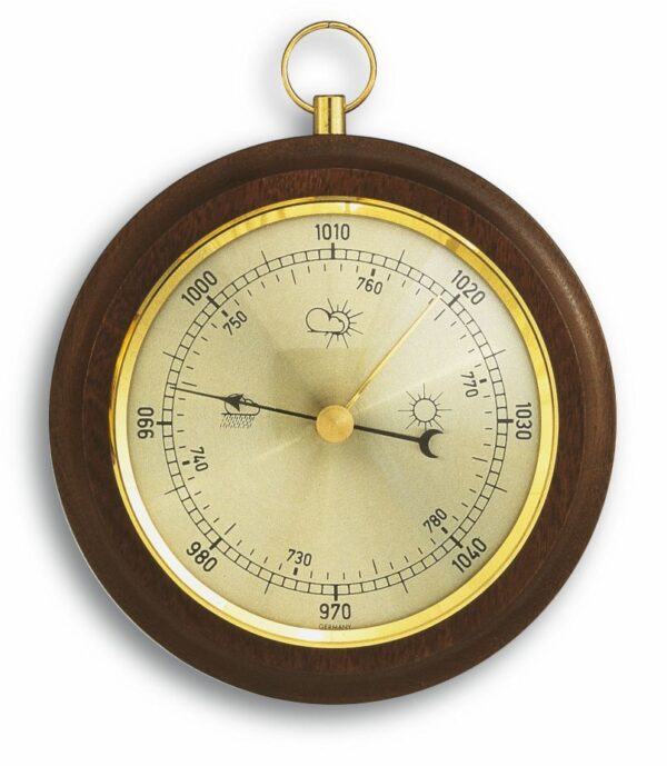 Analogue Barometer Made of Walnut 29.4001