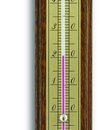 Analogue Indoor Thermometer made of Solid Wood 12.1027