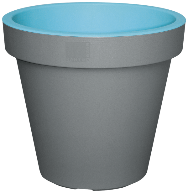 E & K plant pot 30cm light gray / light blue 310 030 83