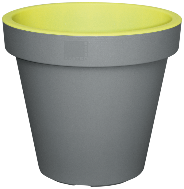 E & K plant pot 25 cm light gray / light yellow 310 025 85