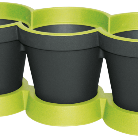 E & K 3 in 1 Herb Pot 40x15 cm anthracite / mint green 314 015 81