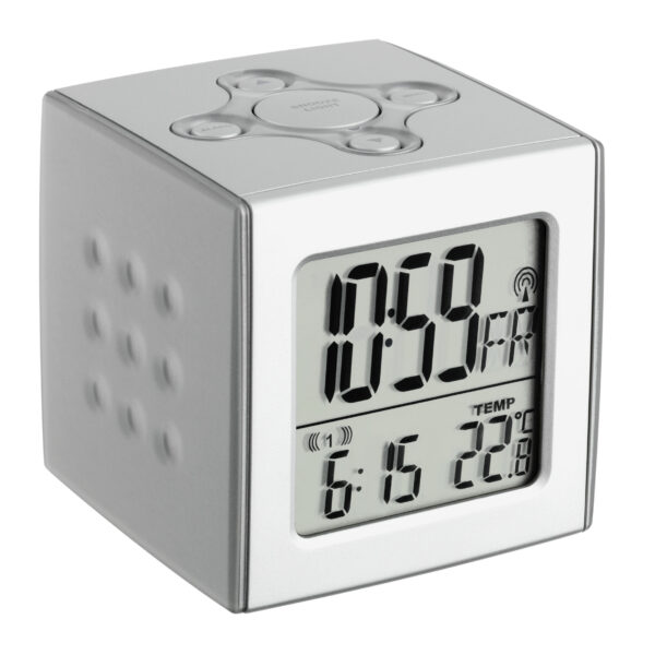 Digital Radio-Controlled Alarm Clock with Temperature CUBO 60.2517