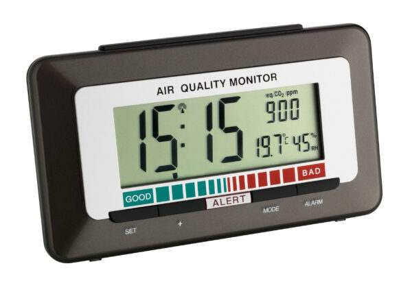 Radio-controlled alarm clock with air quality monitor THICK AIR MONITOR 60.2527