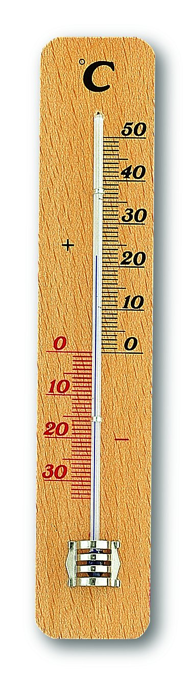 Analogue Indoor Thermometer made of Beech 12.1002