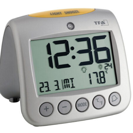 Digital Radio-Controlled Alarm Clock with Temperature SONIO 60.2514