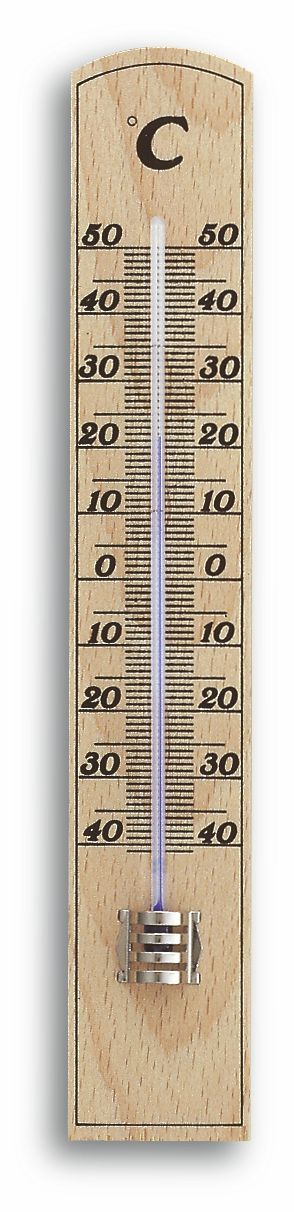 Analogue Indoor Thermometer Made of Beech 12.1004