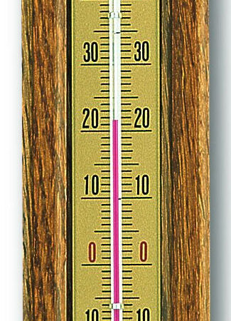 Analogue Indoor Thermometer made of Oak 12.1022