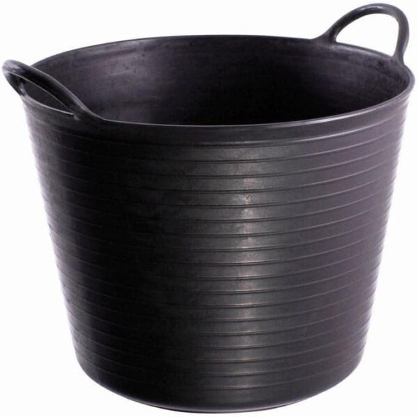 Recycled Plastic Black Tub - 26L Medium