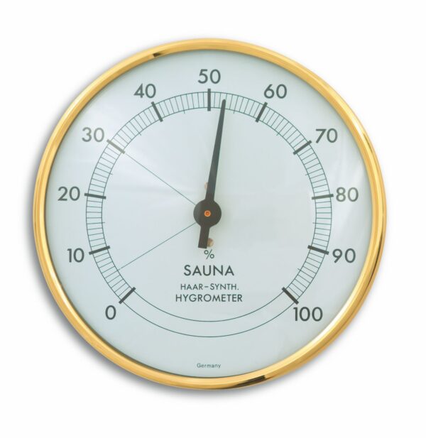 Analogue Sauna Hygrometer with Metal Ring 40.1003