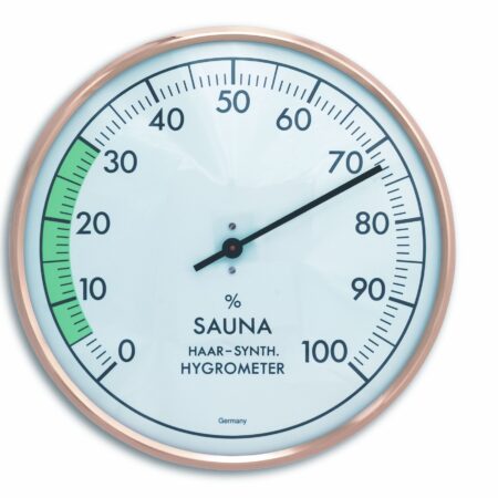 Analogue Sauna Hygrometer with Metal Ring 40.1012