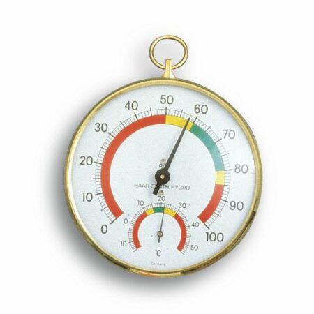 Analogue Thermo-Hygrometer with Brass Ring 45.2000