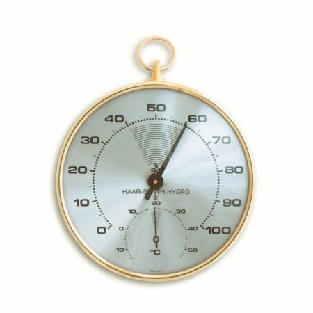 Analogue Thermo-Hygrometer with Brass Ring 45.2007