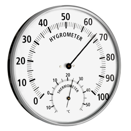 Analogue Thermo-Hygrometer with Metal Ring 45.2019