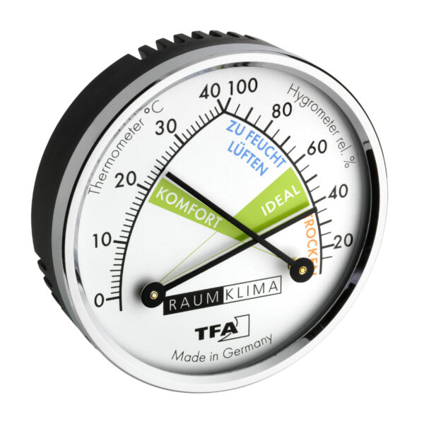 Analogue Thermo-Hygrometer with Metal Ring 45.2024