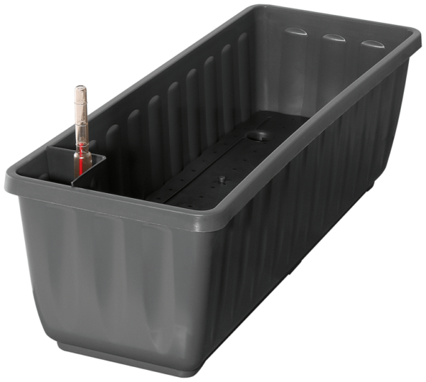 Aqua Flor Self-watering flower box incl. float box 60 cm anthracite 801 060 38