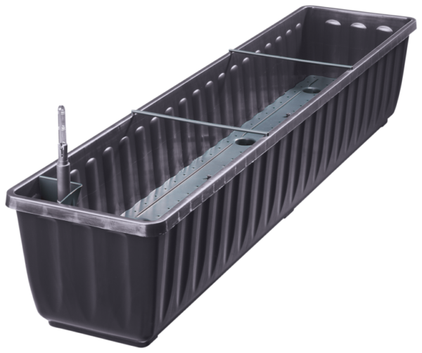 Aqua Flor Self-watering flower box incl. float box 100 cm anthracite 801 100 38