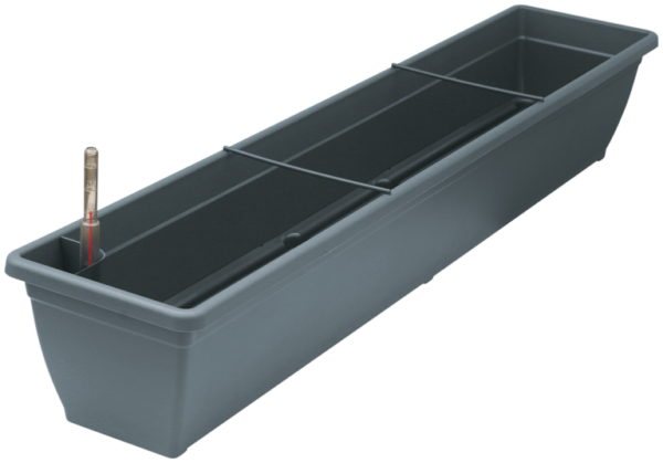 Aqua Toscana self-watering flower box incl. float without saucer 100 cm anthracite 825 100 38