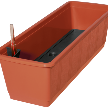 Aqua Green Self-watering flower box incl. float Case m. WAZ 60 cm terracotta 837 060 06