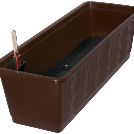 Aqua Green Self-watering flower box incl. float Case m. WAZ 60 cm brown 837 060 08