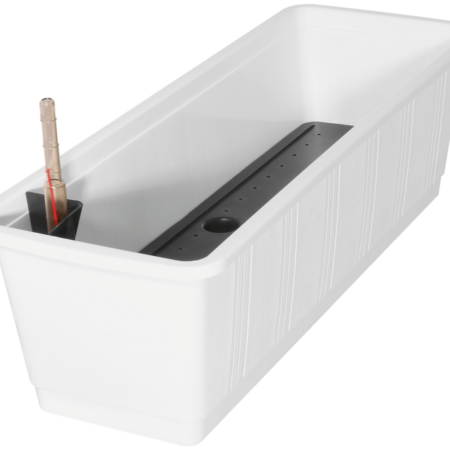 Aqua Green Self-watering flower box incl. float Case m. WAZ 60 cm white 837 060 10