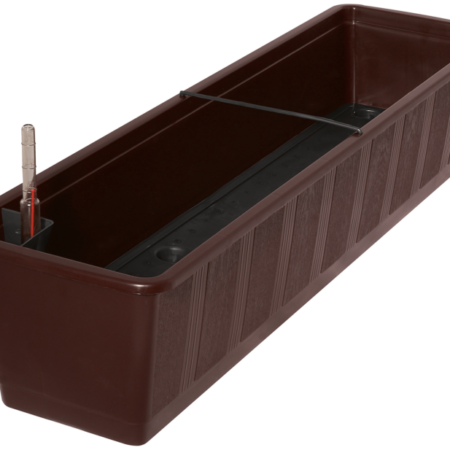 Aqua Green Self-watering flower box incl. float Case m. WAZ 80cm brown 837 080 08